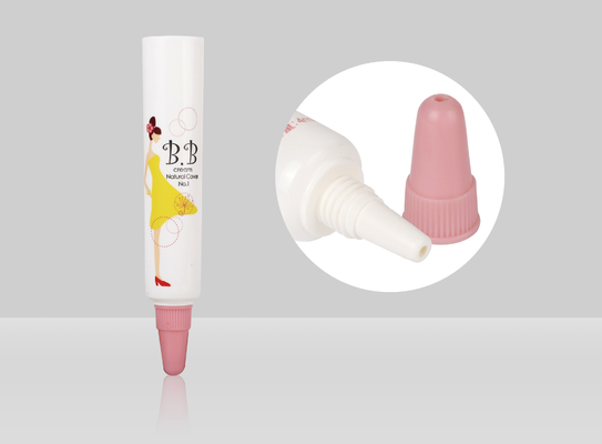 Custom Cosmetic Tubes D13mm 1-5ml Empty Long Nozzle Eye Cream Cosmetic Tube Packaging With Cap