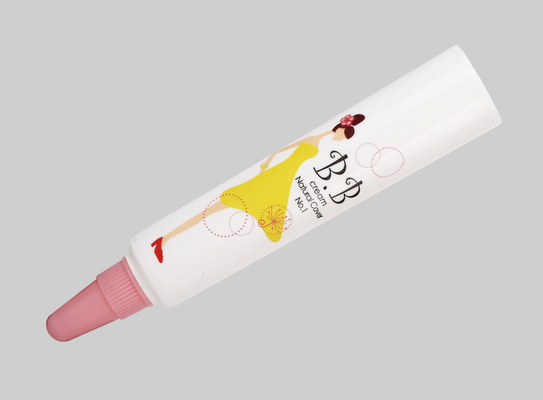Custom Cosmetic Tubes D13mm 1-5ml Empty Long Nozzle Eye Cream Cosmetic Tube Packaging With Cap