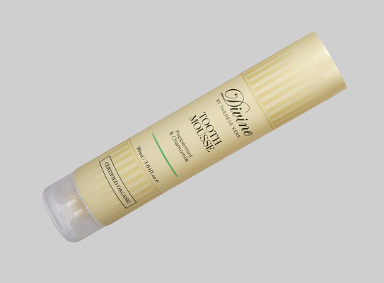 Yellow Lotion Tooth Paste Plastic Cosmetic Packaging D35mm 35-110ml