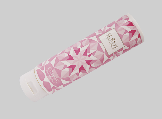 PCR PE Custom Cosmetic Tubes D55mm 150-400ml Empty Cosmetic Squeeze Plastic Body Lotion Tube With Flip Top