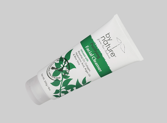 150-400ml Custom Cosmetic Tubes D55mm Empty Squeeze Plastic Facial Cleanser Tube With Flip Top