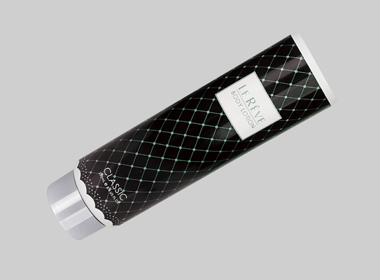 D55mm Custom Cosmetic Tubes 150-400ml Empty Squeeze Plastic Body Lotion Tube With Electroplate Screw Cap