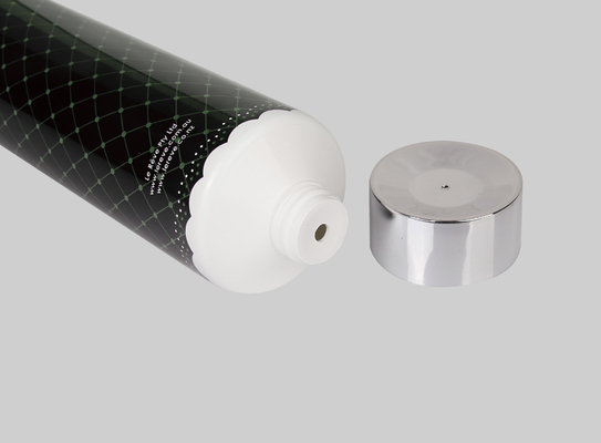 D55mm Custom Cosmetic Tubes 150-400ml Empty Squeeze Plastic Body Lotion Tube With Electroplate Screw Cap