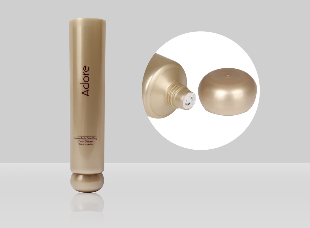 Custom Plastic Cosmetic Face Cream Tube D35mm 35-110ml With Spherical Cover